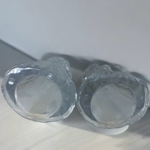 Princess House Father Christmas Crystal Candlestick Holders, a Set Of 2 - Picture 8 of 11